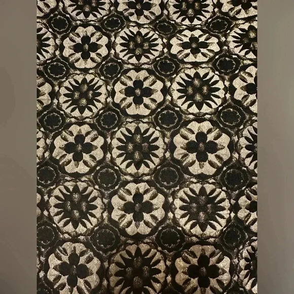 MSSP Max Studio black gold stretch pencil skirt size 2 - Picture 2 of 9